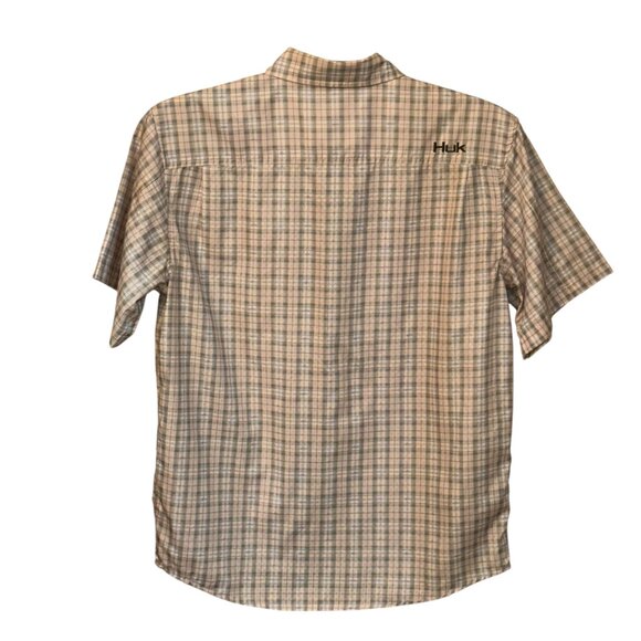 HUK Performance Fabric Short Sleeve‎ Button Up Lightweight Fishing Shirt Small - Picture 3 of 5